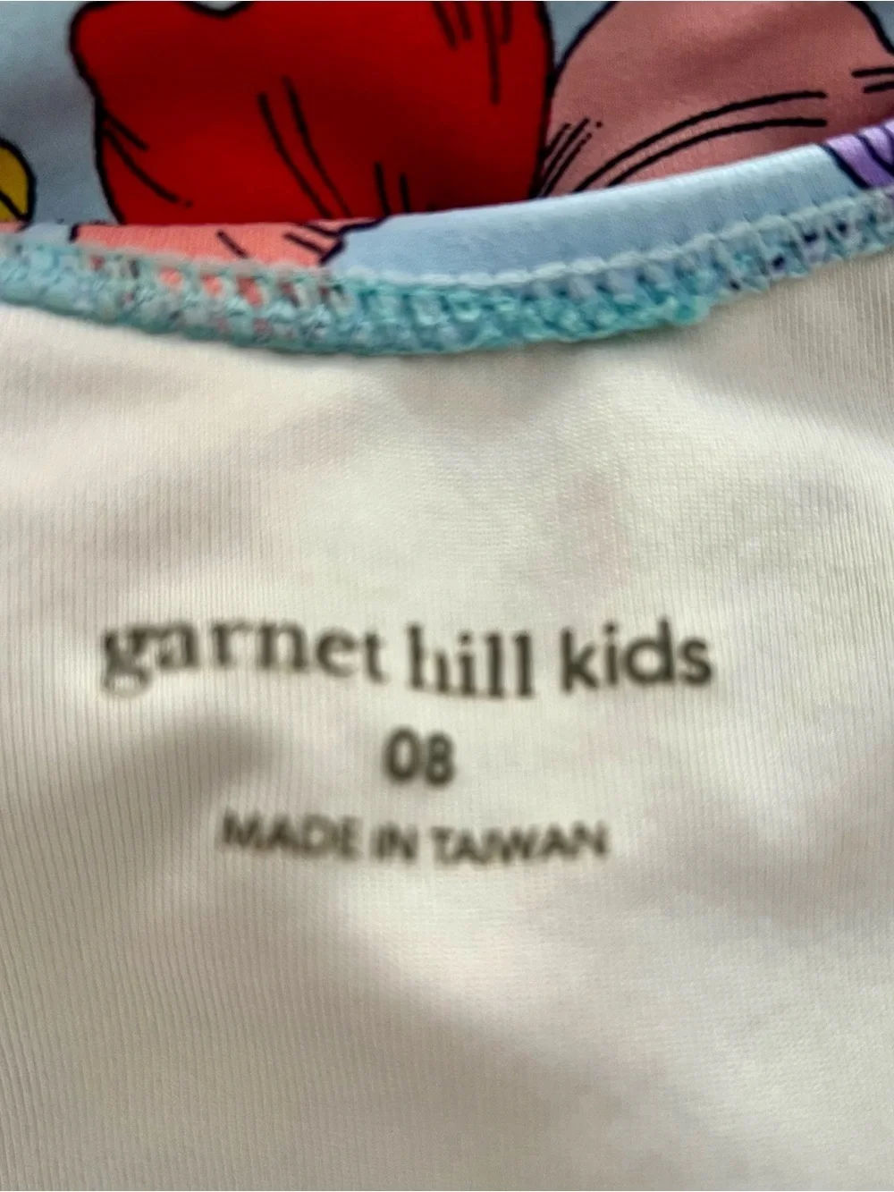 Garnet Hill Kids Floral One Piece Swimsuit Size 8 Halter Ruffle